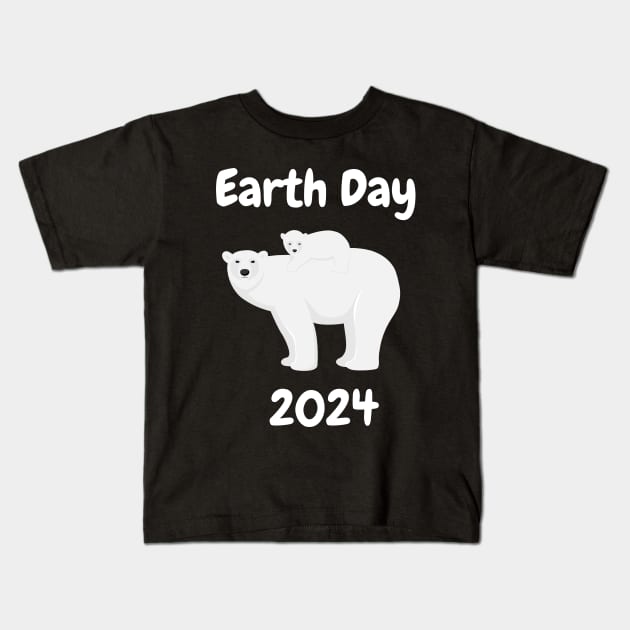 Earth Day 2024 Polar Beer Kids T-Shirt by aesthetice1